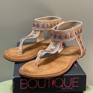 NIB Boutique by Corkys Nora sandals, blush size 8